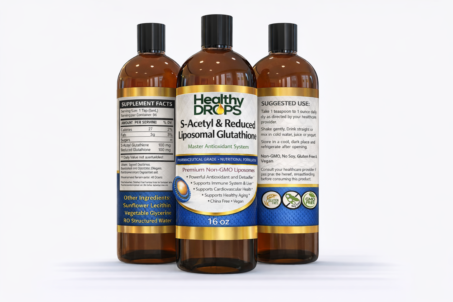 Liposomal S-acetyl and Standard Glutathione Healthy Drops Liposomal S-acetyl and Standard Glutathione Healthy Drops