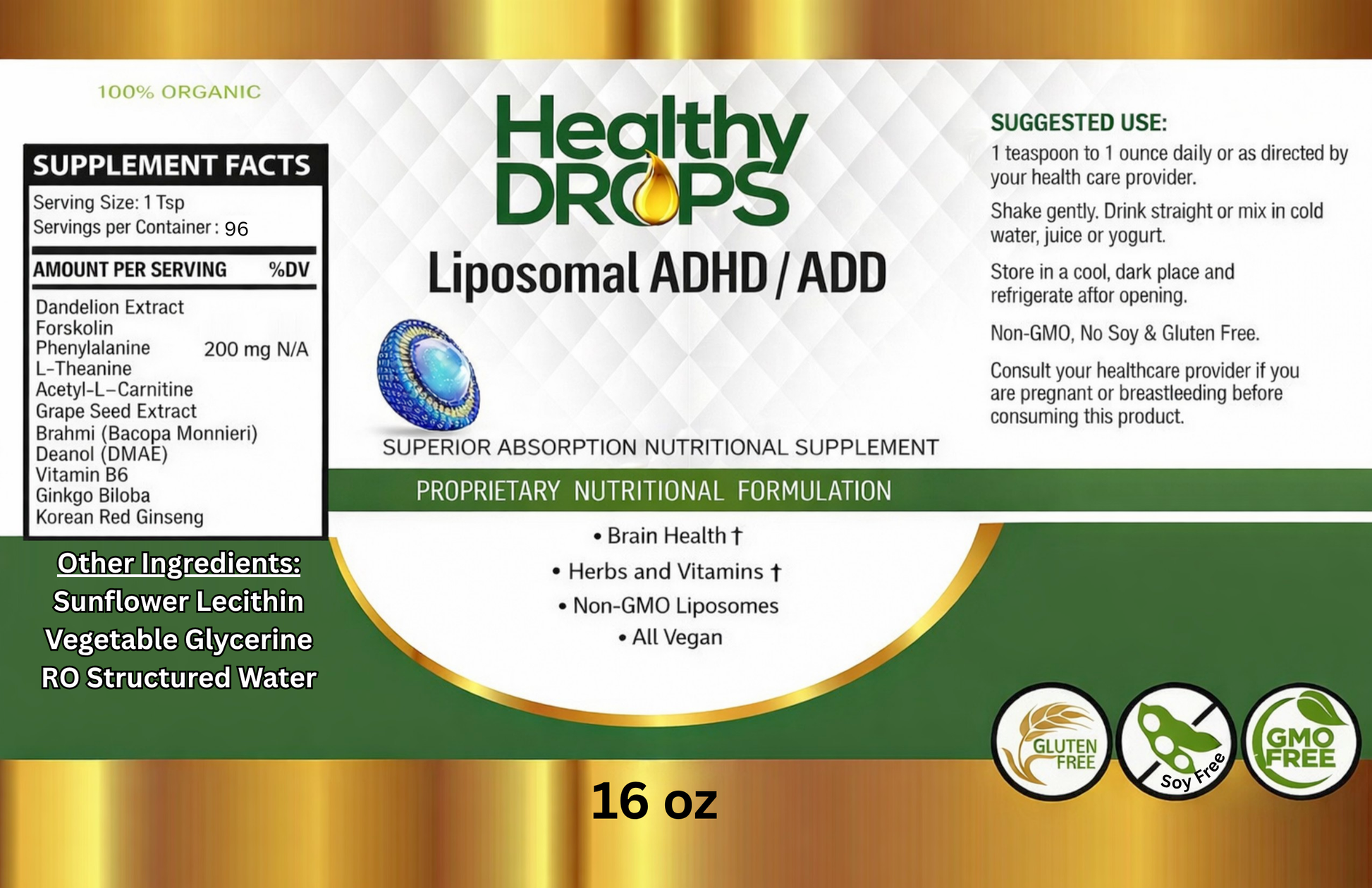 Liposomal ADD Focus & Cognitive Blend – Premium Liquid Supplement