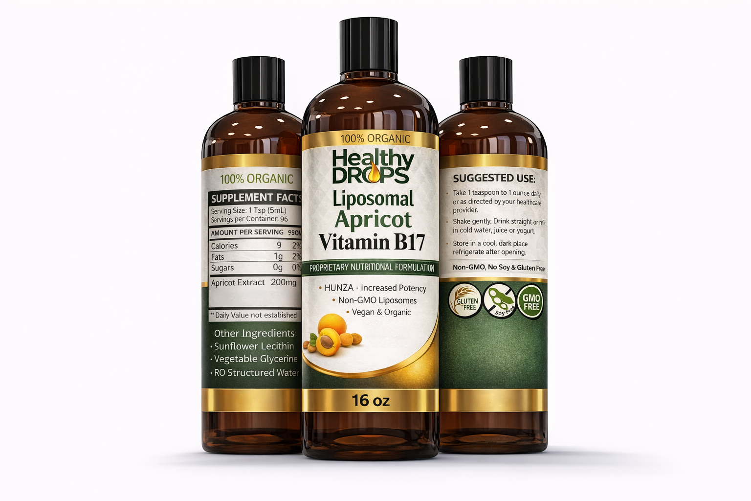 Liposomal B17 Apricot Extract  — Natural Wellness Supplement