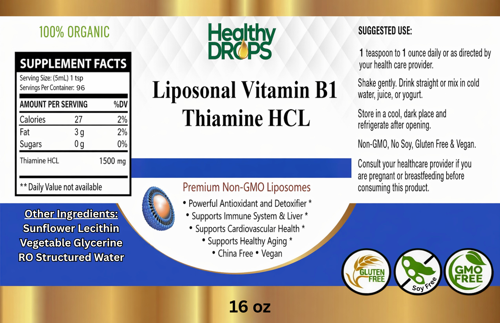 Liposomal Vitamin B1