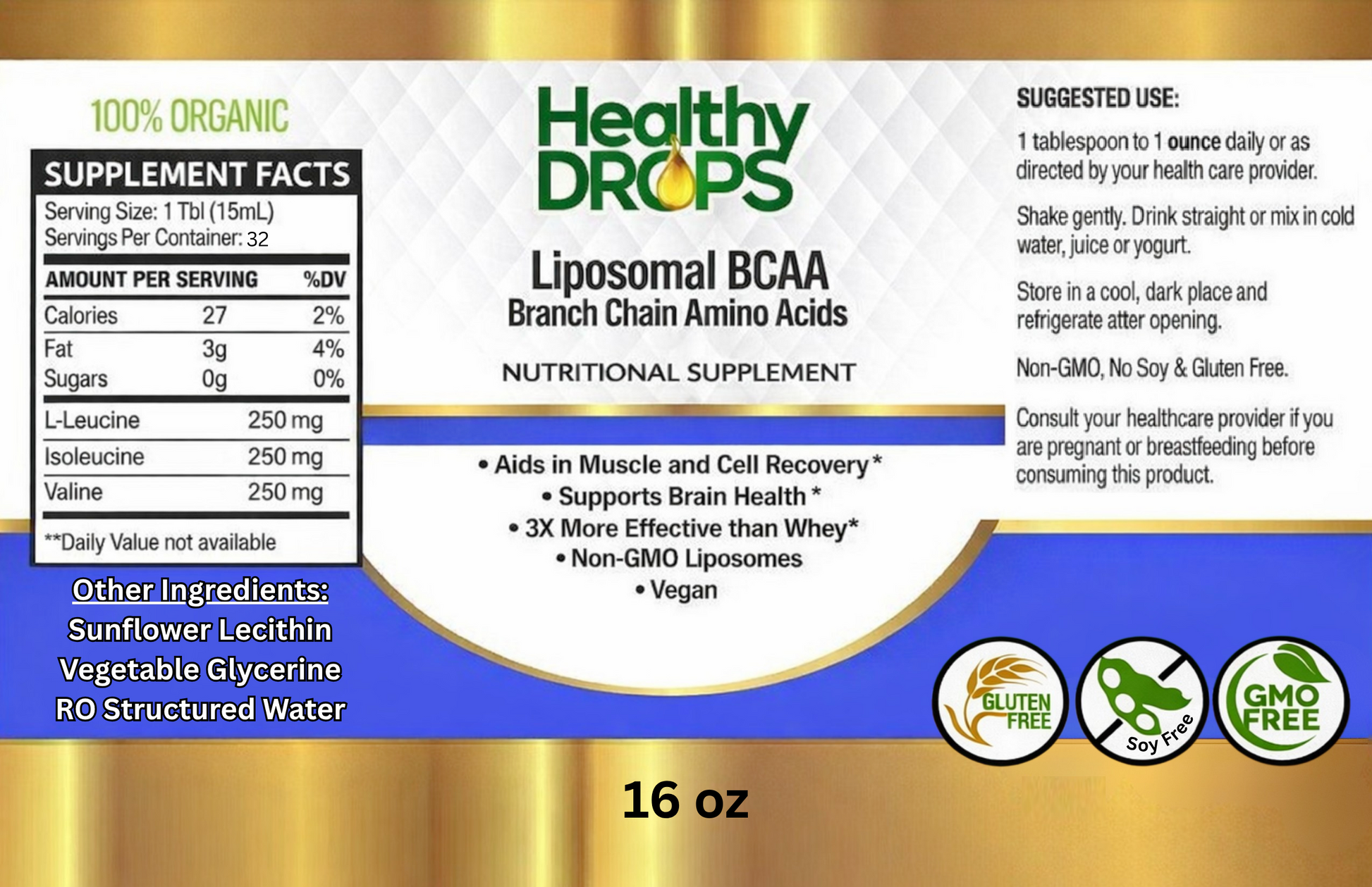 Liposomal BCAA Branch Chain Amino Acids