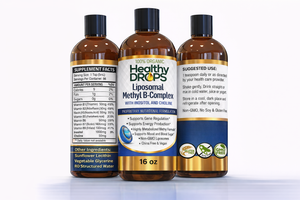 Healthy Drops Liposomal Methyl B Complex liquid supplement bottle