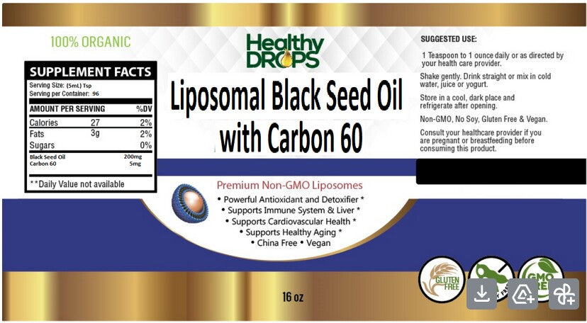 Liposomal Black Seed Oil with Carbon 60