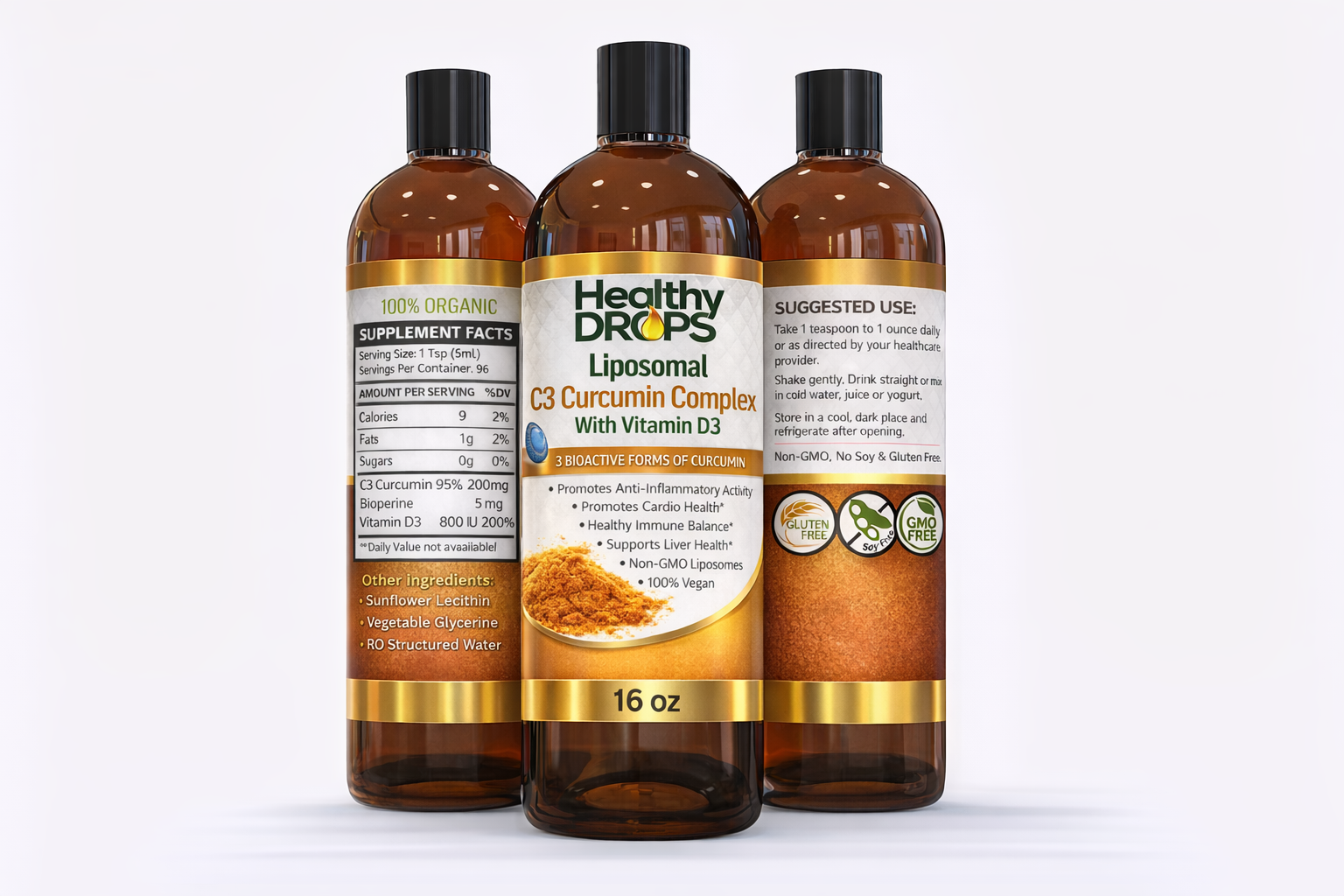 Liposomal C3 Curcumin Complex + Vitamin D3