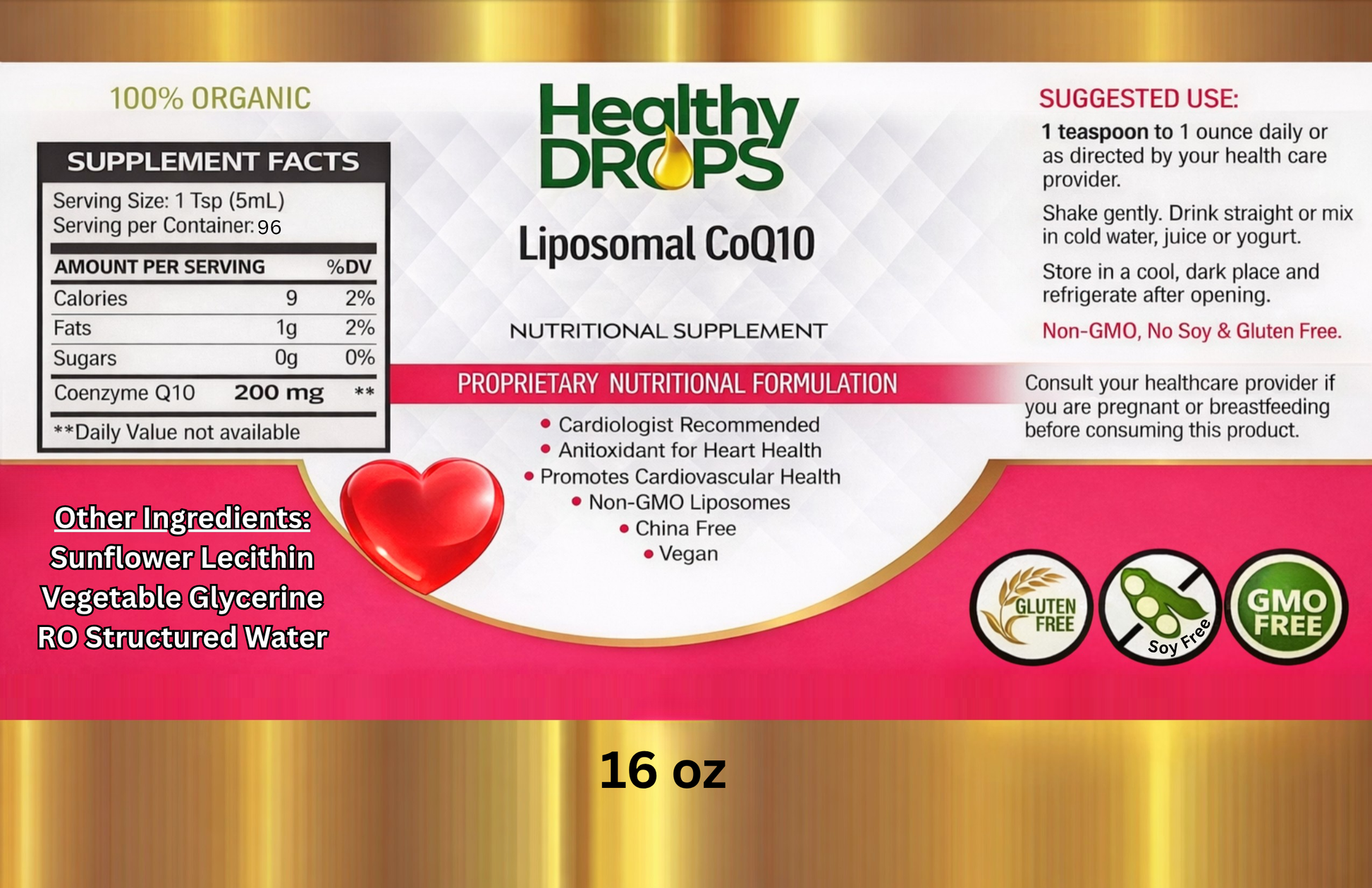 Liposomal CoQ10 — Premium Liquid Dietary Supplement
