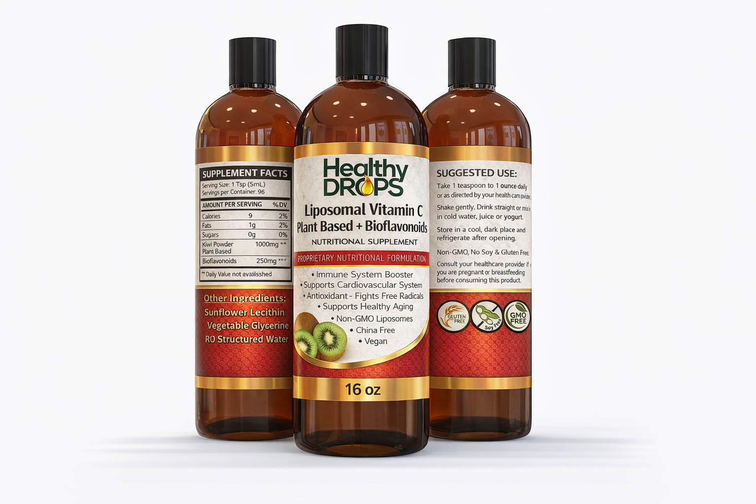 Liposomal Vitamin C With Bioflavonoids Plant Based