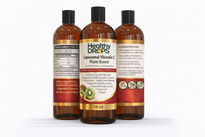 Healthy Drops Liposomal Vitamin C Plant Based liquid supplement bottle