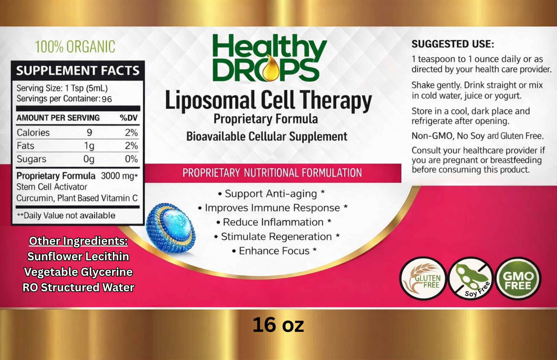 Liposomal Stem Cell & Curcumin & Vitamin C Herbal Complex
