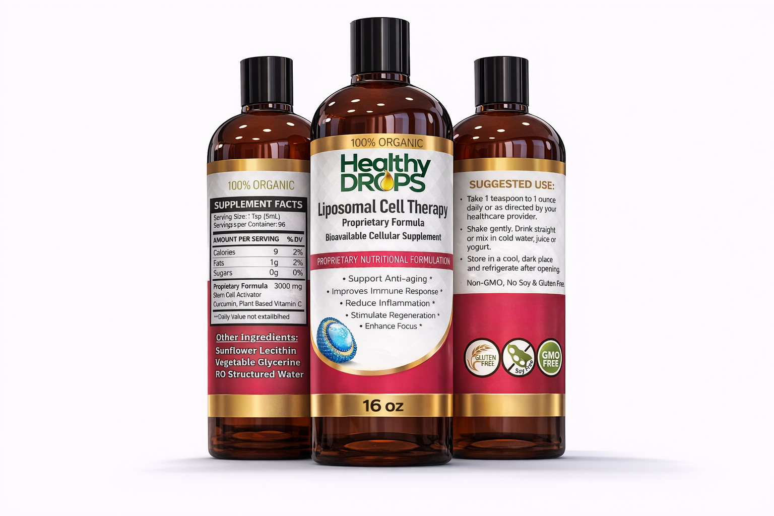 Liposomal Stem Cell & Curcumin & Vitamin C Herbal Complex