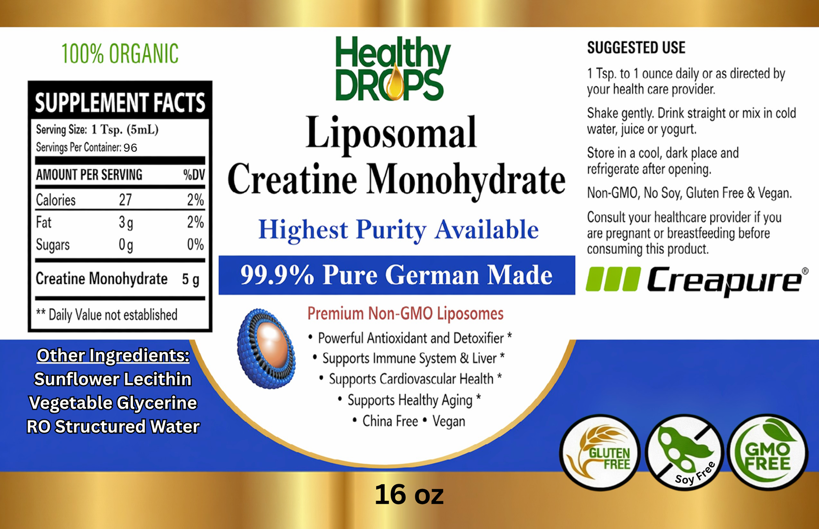 Liposomal Creatine Creapure Monohydrate
