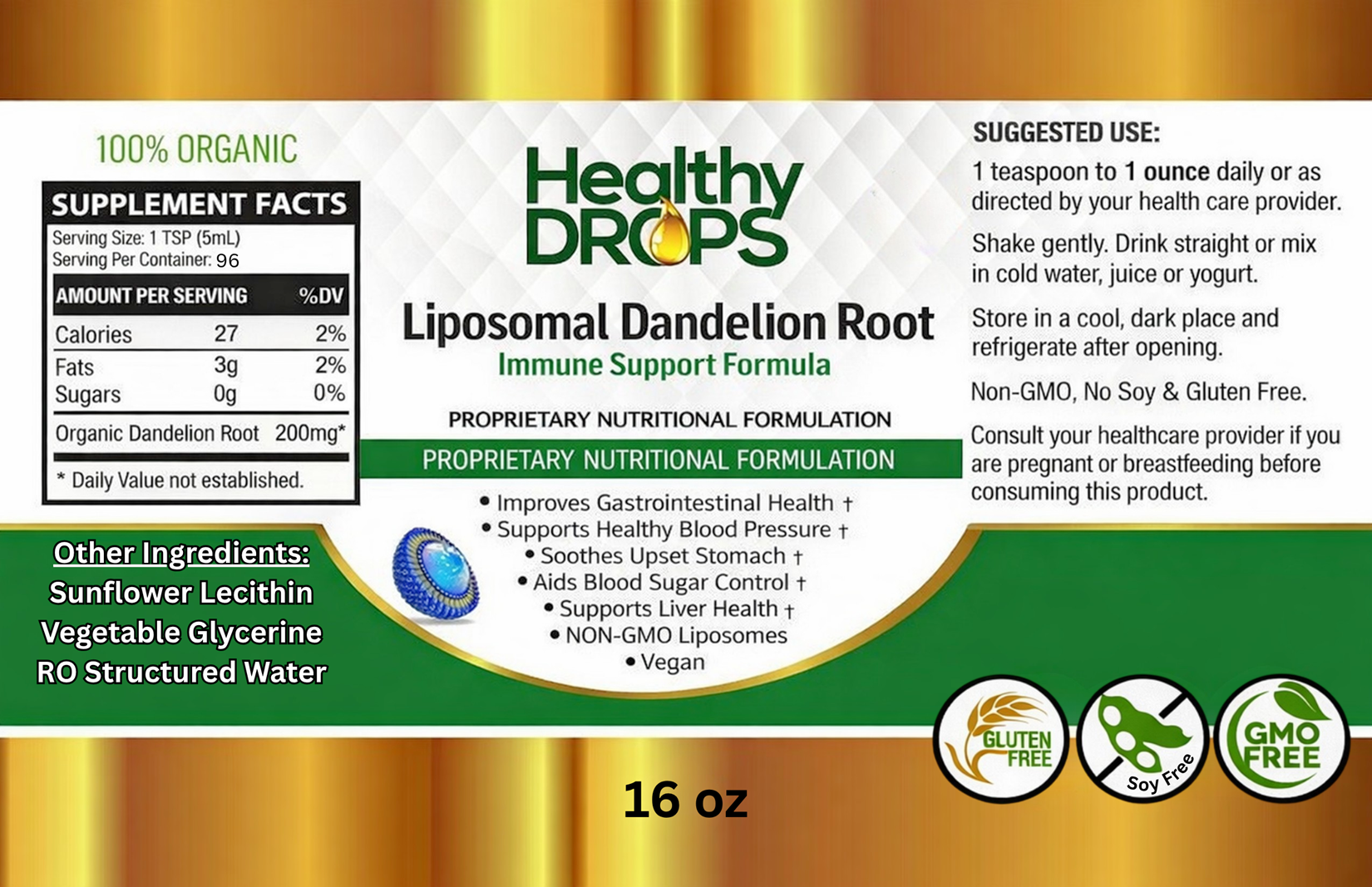 Liposomal Dandeloin Root