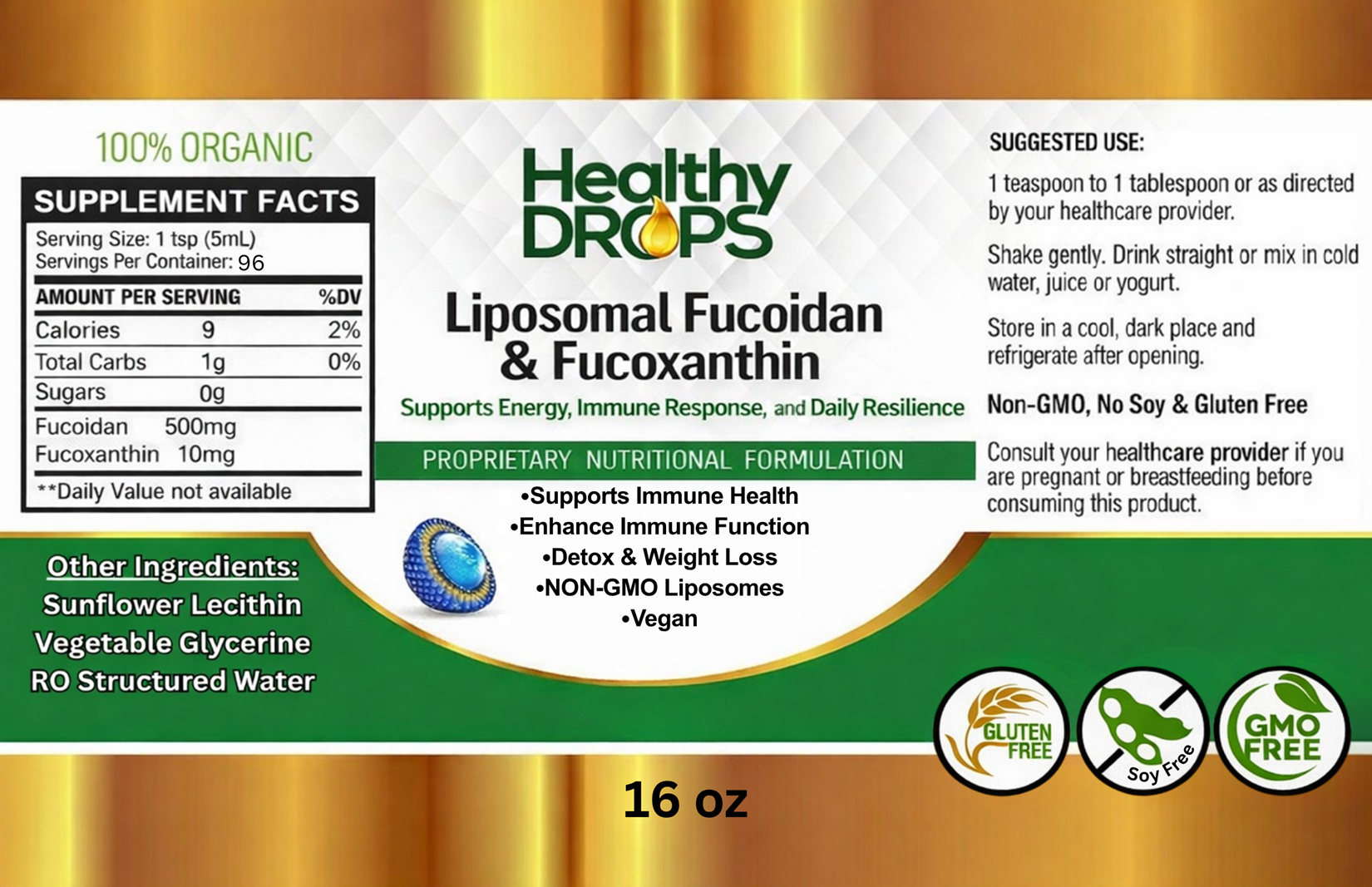 Liposomal Fucoidan & Fucoxanthin
