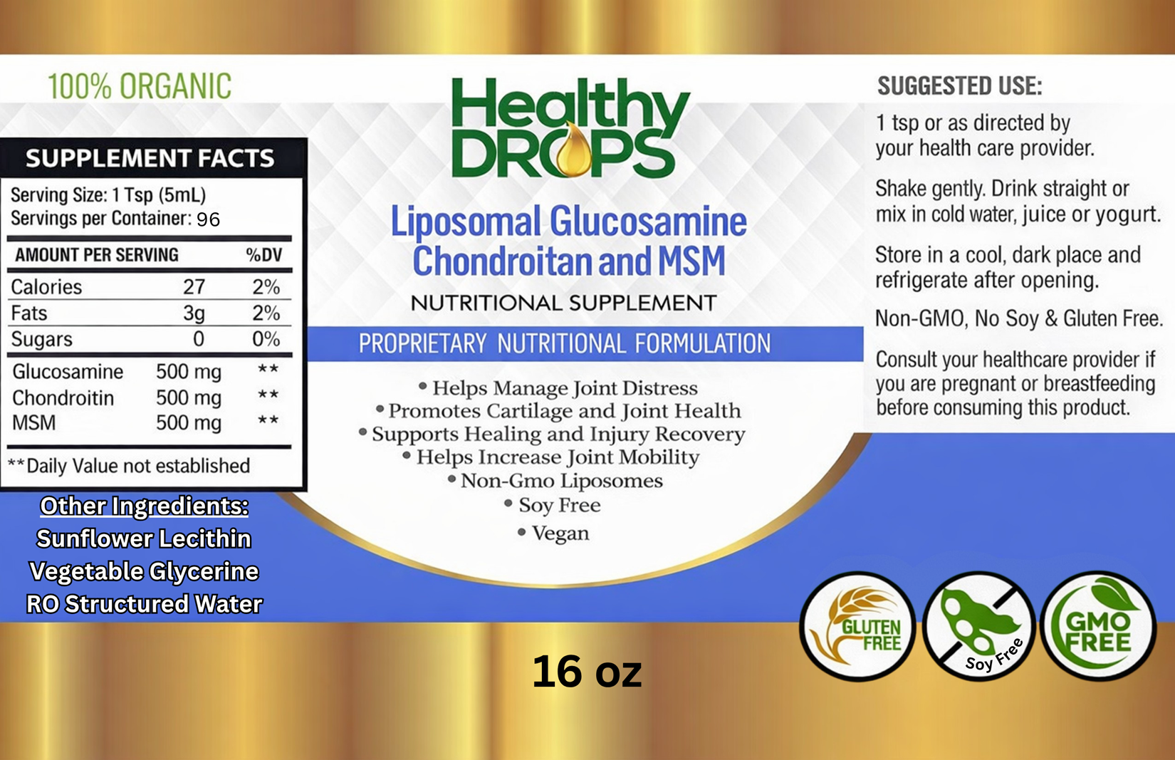 Liposomal Glucosamine Chondroitan MSM