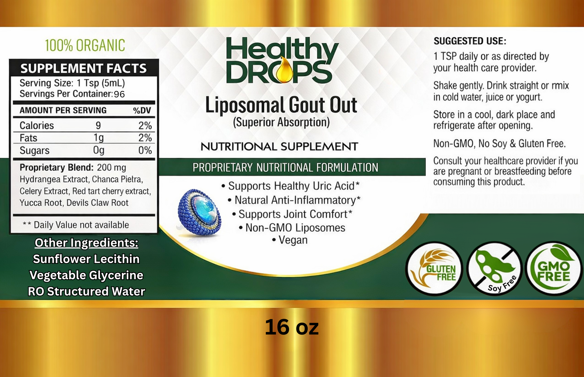 Liposomal Gout Out — Premium Liquid Supplement