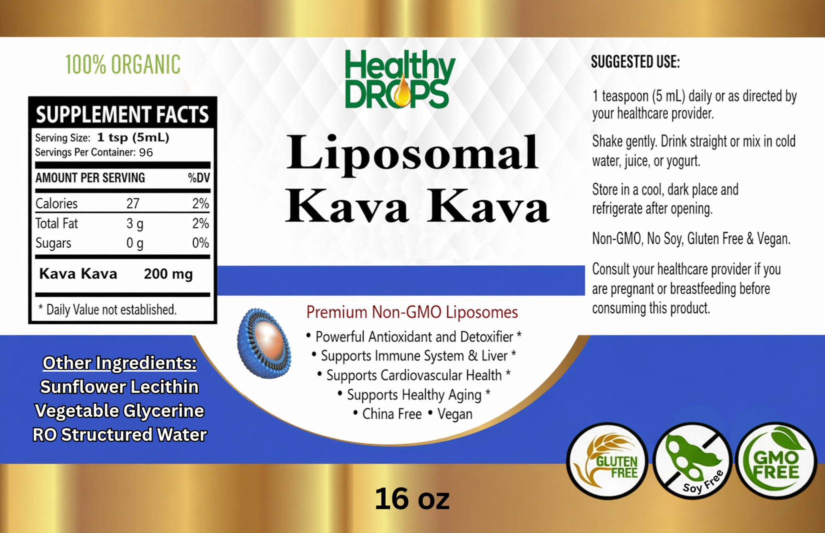 Liposomal Kava Kava Extract — Premium Herbal Liquid Supplement