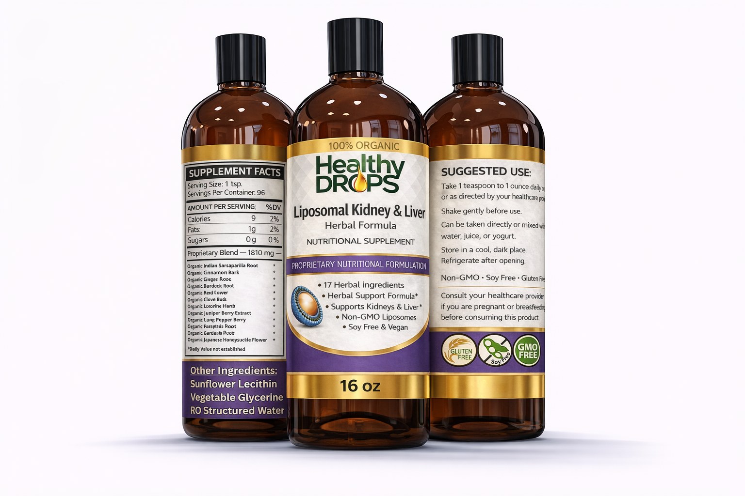 Liposomal Kidney and Liver Herbal Support