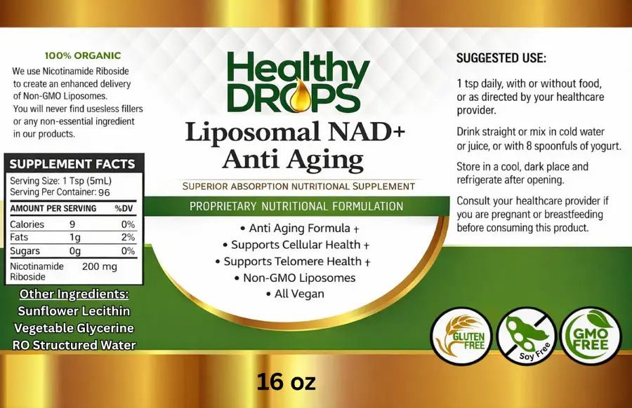 Liposomal NAD+ Premium Liquid Supplement
