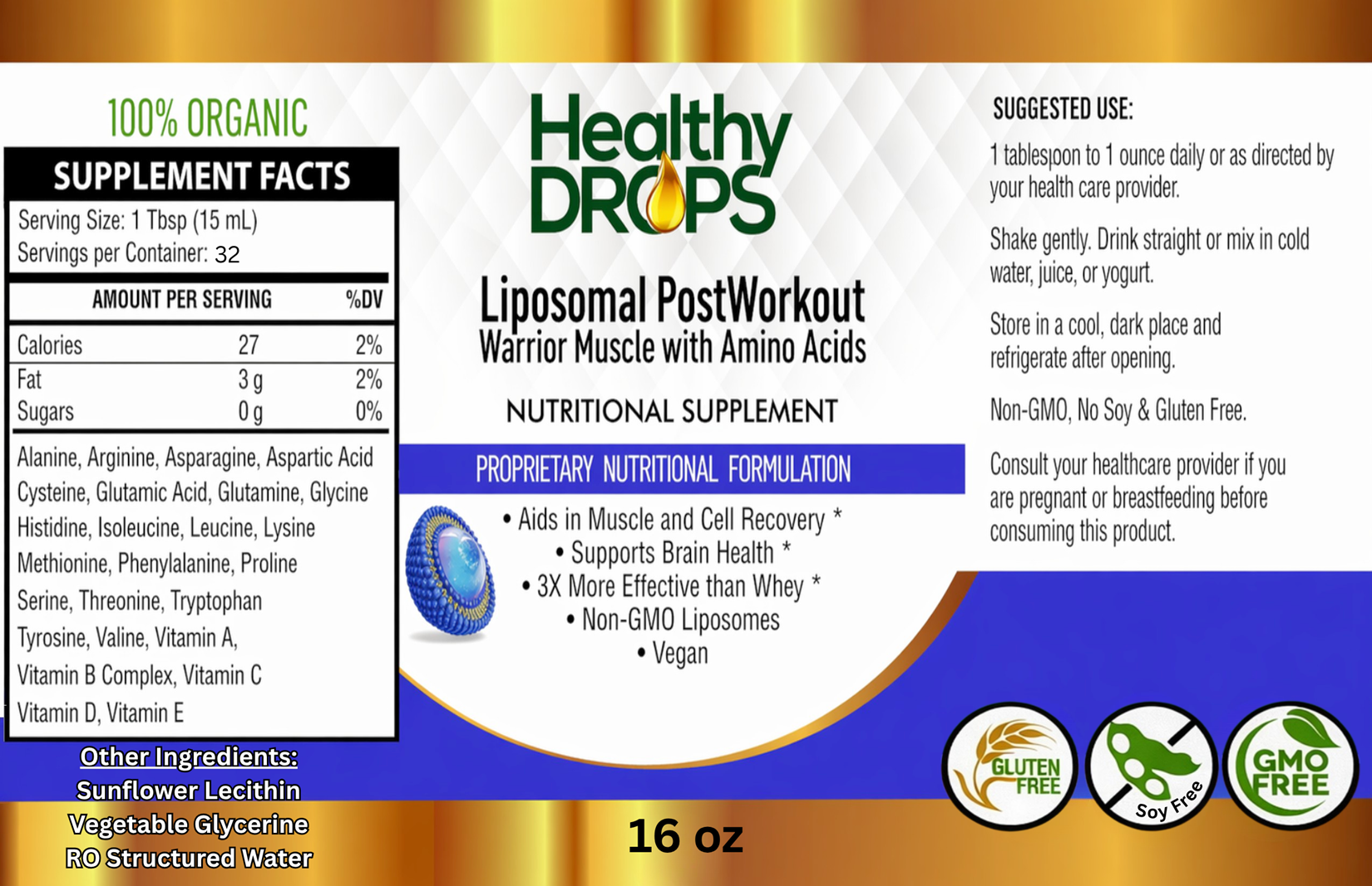 Liposomal Post Workout Warrior Muscle