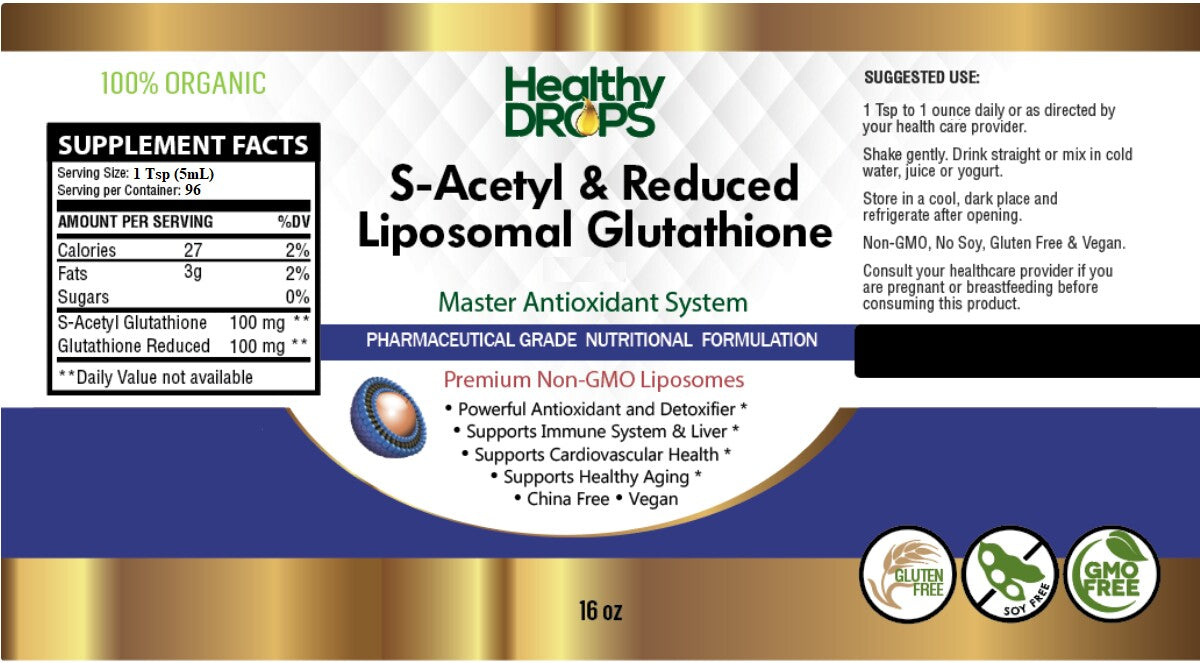Liposomal S-acetyl and Standard Glutathione