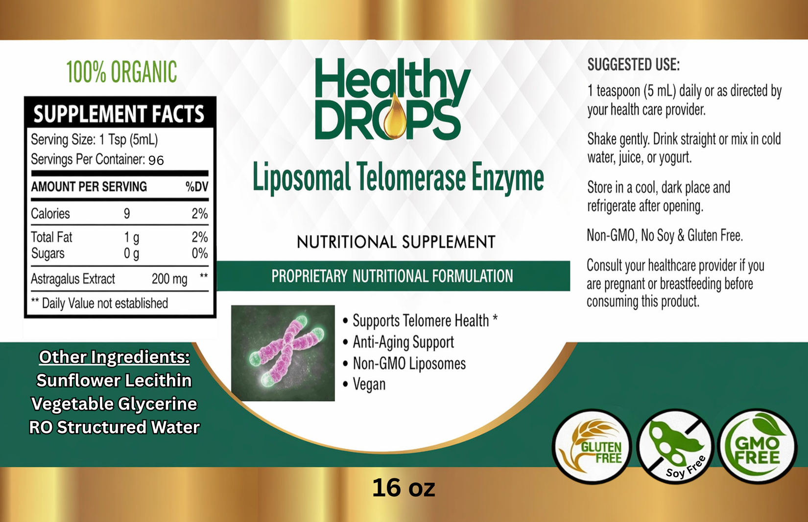 Liposomal Telomerase Enzyme Anti Aging Formula