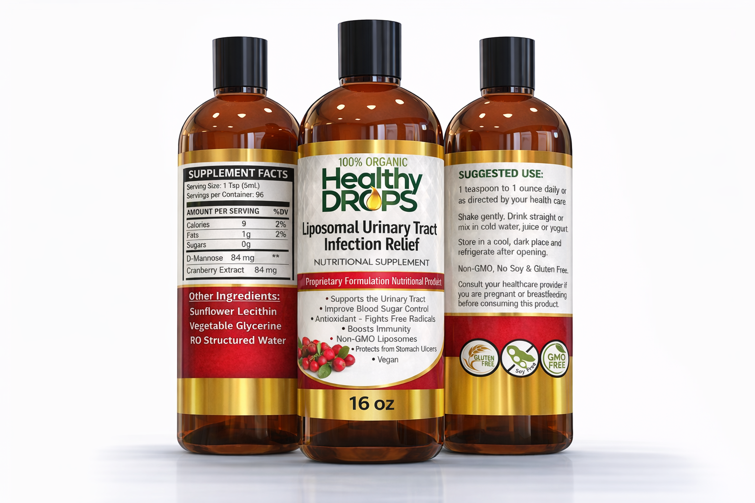 Liposomal UTI D-Mannose & Cranberry Extract Complex
