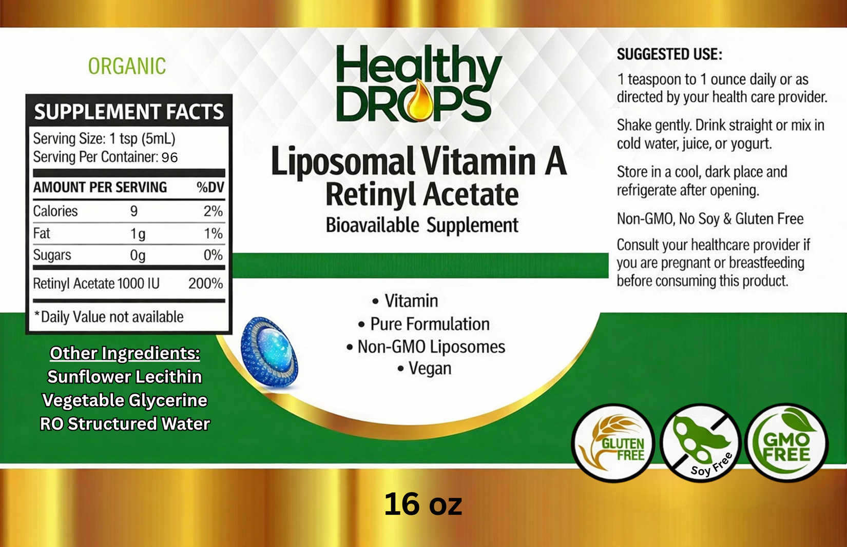 Liposomal Vitamin A Retinal Acetate