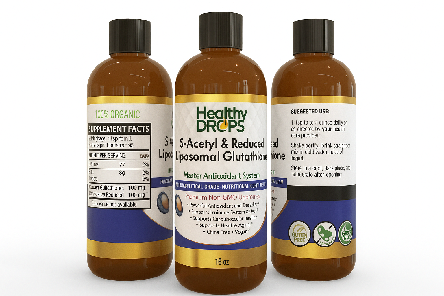 Liposomal S-acetyl and Standard Glutathione