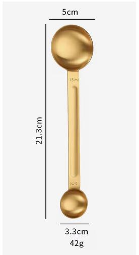 Stainless Steel 2-in-1 Measuring Spoon (Teaspoon/5mL & Tablespoon/15mL)